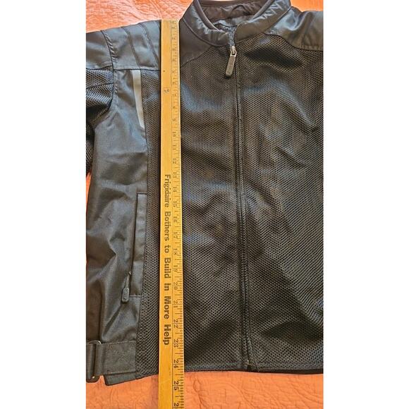 Bilt Motorcycle Jacket Size L Black Padded Back & Arms Mesh Front Used - Picture 3 of 12